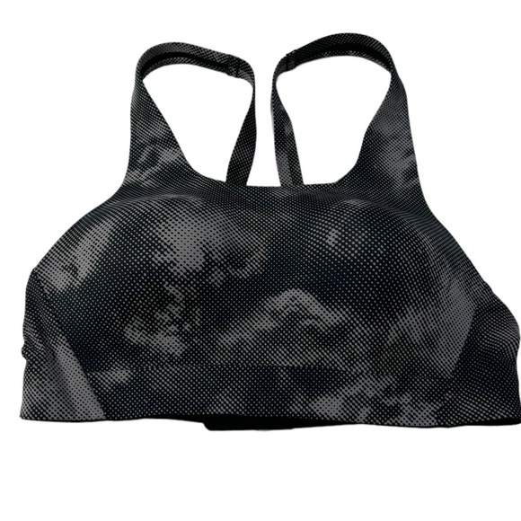 Athleta Advance Printed Sports Bra Black Nebula 32B - Picture 7 of 7